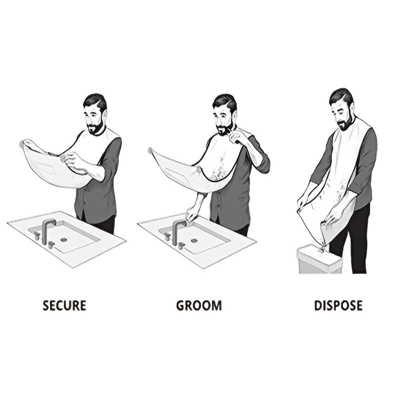 Beard Bib Apron, Beard Hair Catcher For Shaving And Trimming